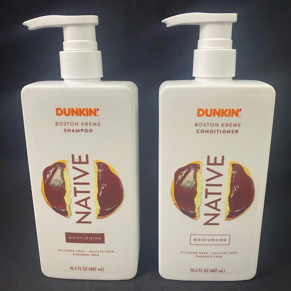 Native Dunkin Boston Kreme Shampoo & Conditioner Set Limited Edition Pump